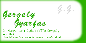 gergely gyarfas business card